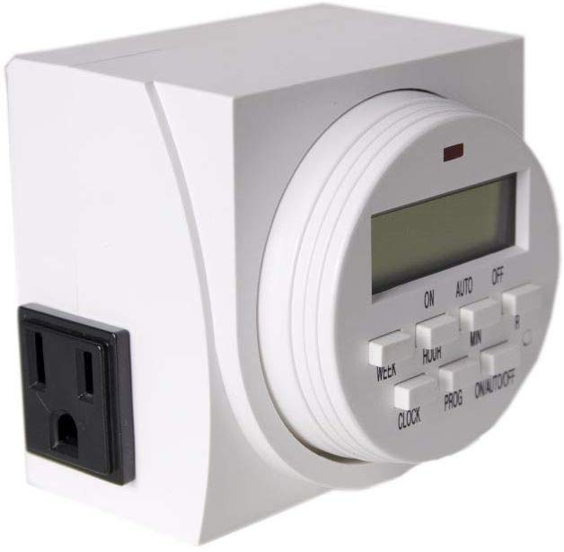 Timer - Dual Outlet 7-Day Grounded Digital Programmable Timer, 1725W, 15A